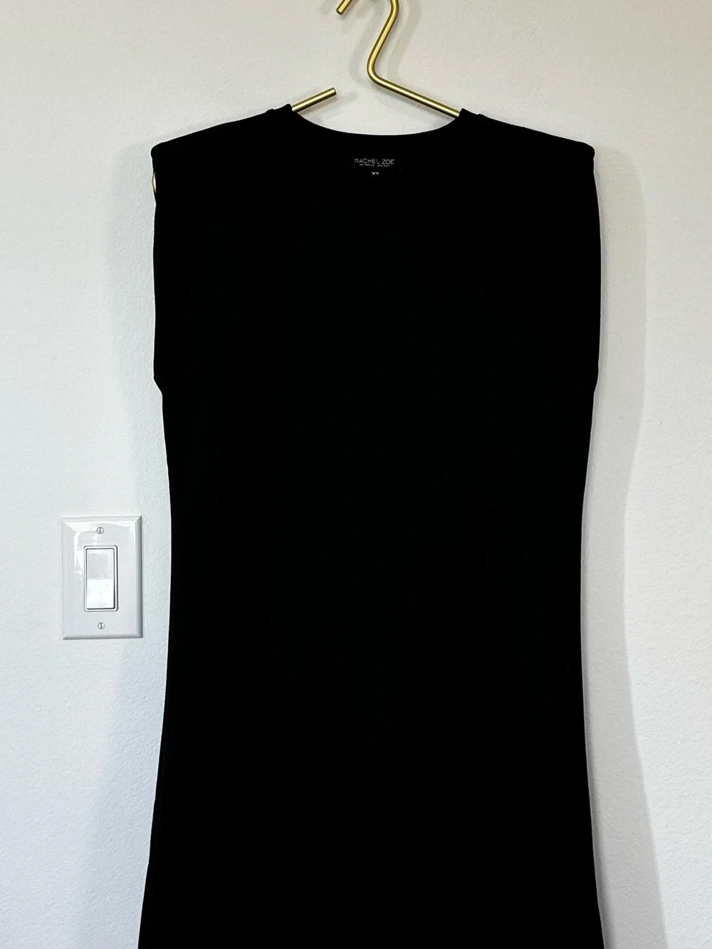 RACHEL ZOE Black Sleeveless Structured Shoulder Mini Dress XS - Picture 8 of 8
